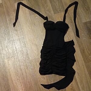 Windsor Black Ruched Chemise